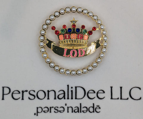 Pearl/emblem TLOD magnet-back pin