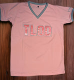TLOD embroidered v-neck-pink