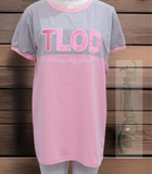TLOD dual color embroidered tee