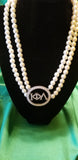 Iota pearl circle necklace
