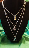 Stainless steel Greek-letter Iota necklace