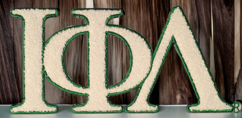 Chenille Greek-letter patch