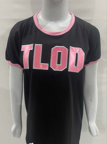 TLOD black/pink ringer t-shirt