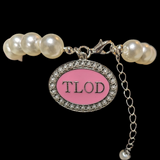 TLOD oval charm pearl bracelet