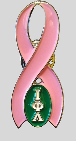 Iota Phi Lambda breast cancer awareness pin