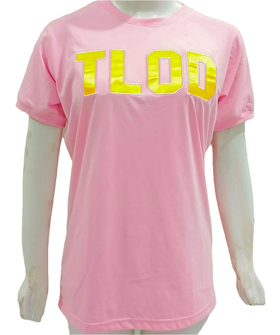 TLOD pink/gold ringer t-shirt