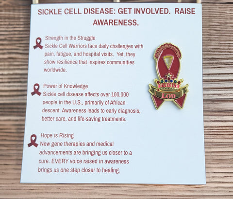 TLOD Sickle Cell Awareness lapel pin