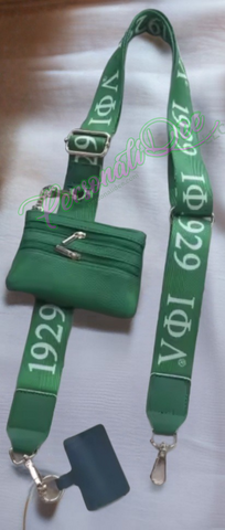 Iota Phi Lambda bag strap (gold hardware)
