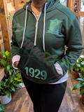 Emerald Iota Phi Lambda embroidered hoodie