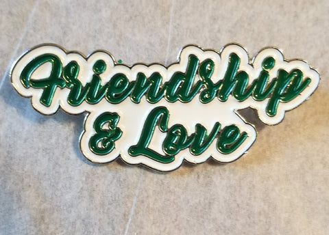 Friendship & Love lapel pin
