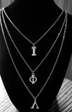 Stainless steel Greek-letter Iota necklace