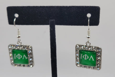 Greek-letter earrings